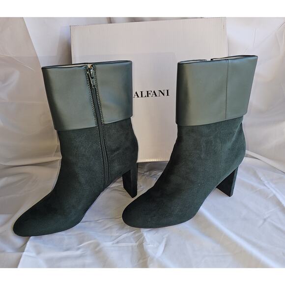 Alfani Women's Ajojo Fold-Over Cuffed Dress Booties - Pine - Picture 3 of 6